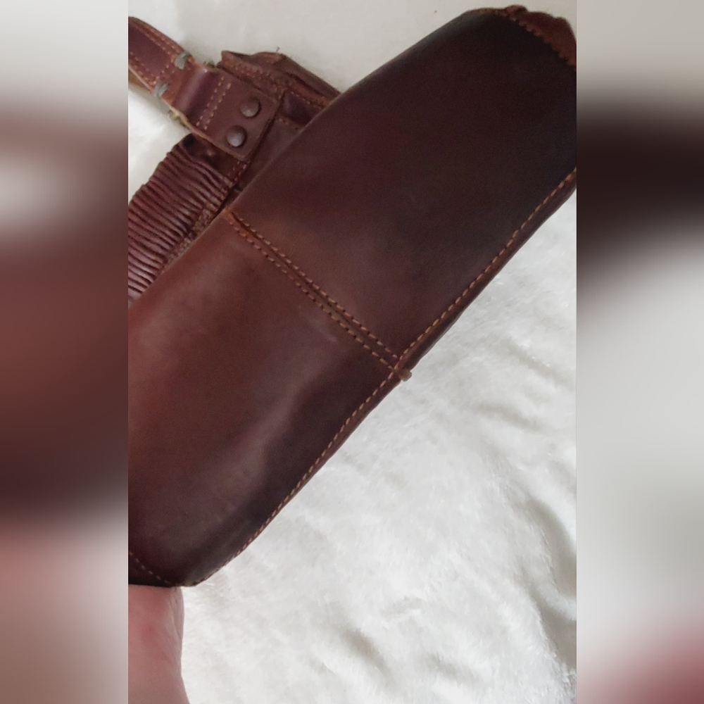 Lucky Brand Rich Brown Leather Satchel - Picture 12 of 16